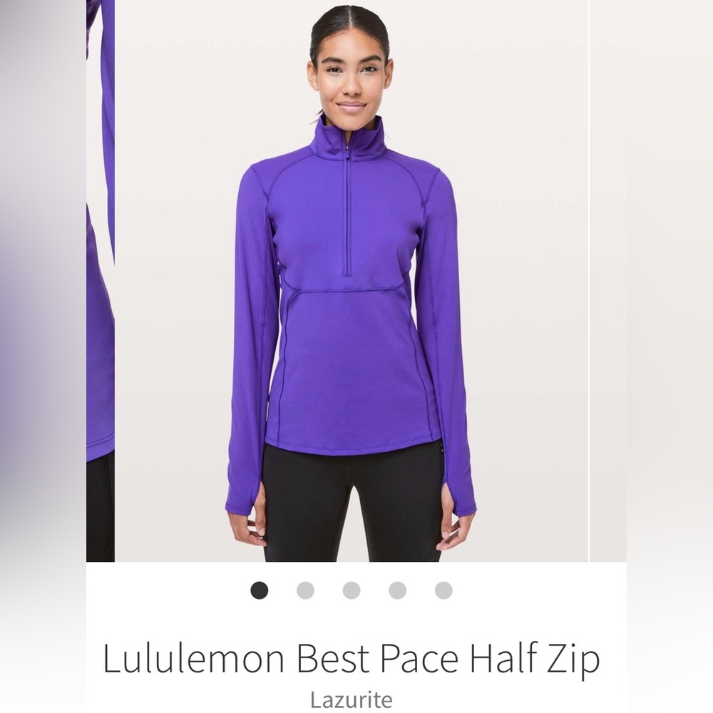 lululemon athletica best pace half zip long sleeve size 8💜💜💜